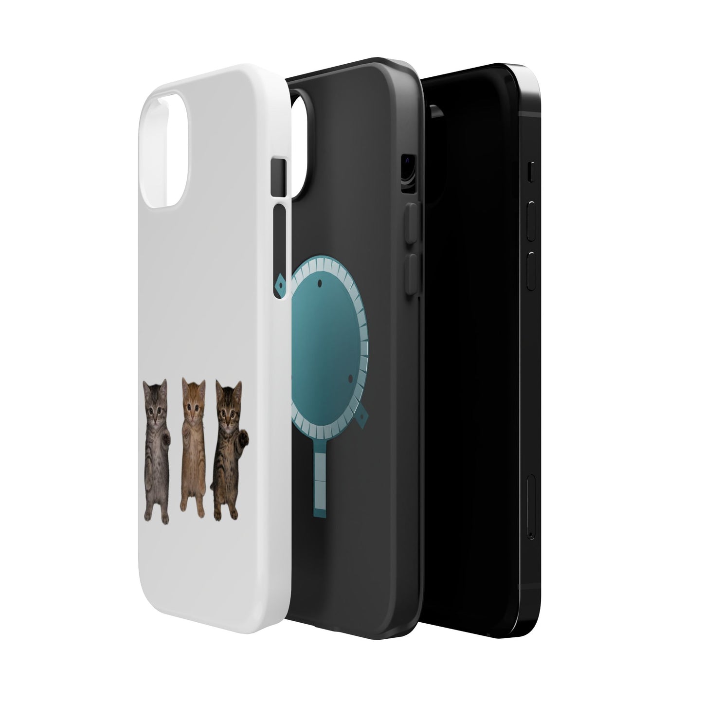 Cute Standing Trio Kittens Dancing Magnetic Impact-Resistant Phone Case