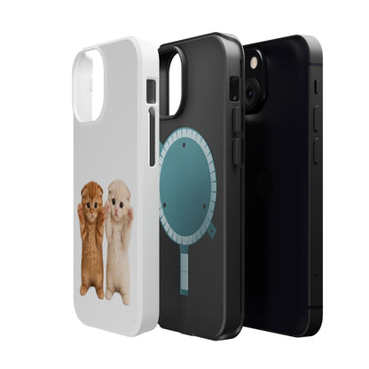 Cute Raising Paws Kittens Magnetic Impact-Resistant  Phone Case