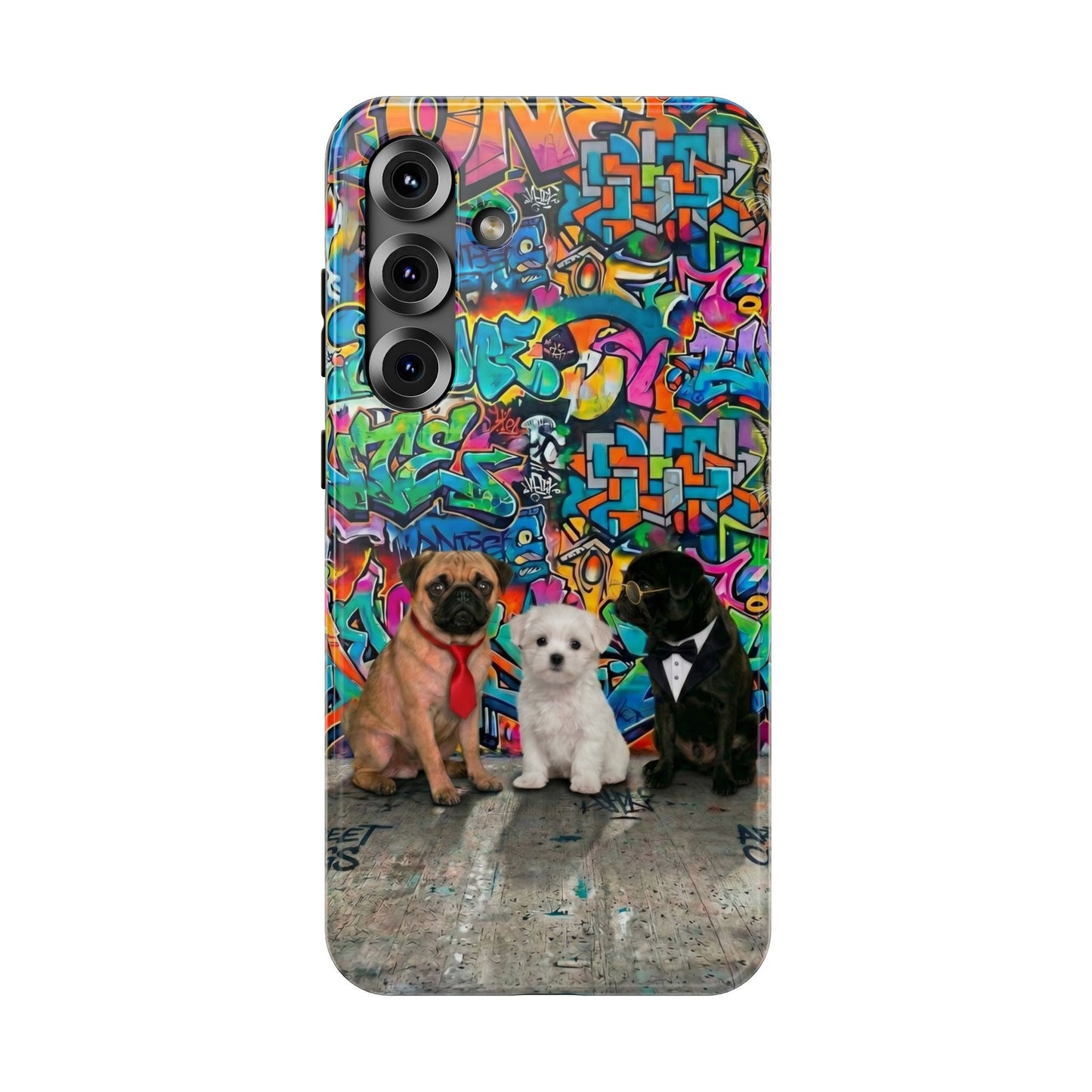 Puppy Squad Graffiti Phone Case — Impact-Resistant Protective Case