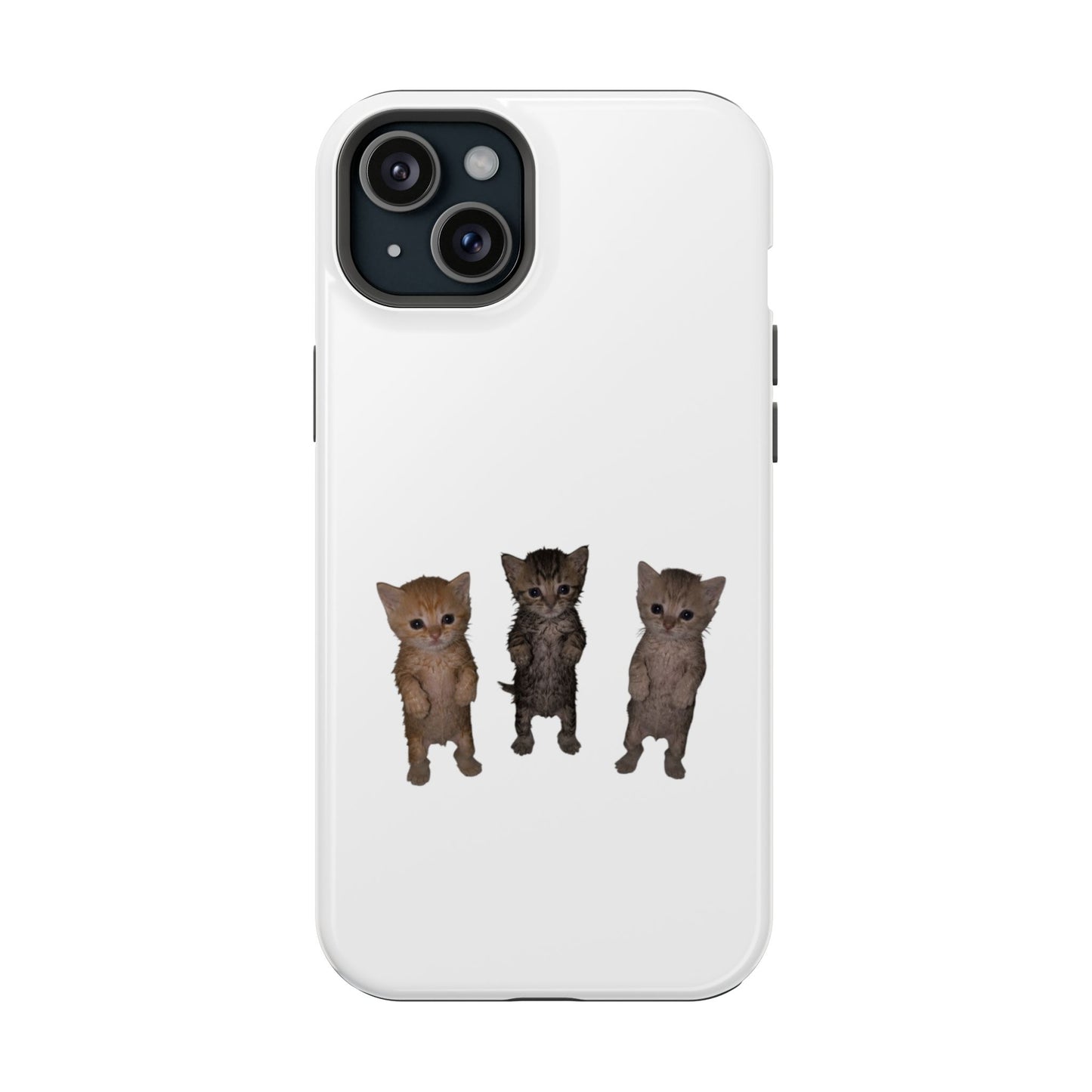 Cute Standing Kittens Magnetic Impact-Resistant Phone Case