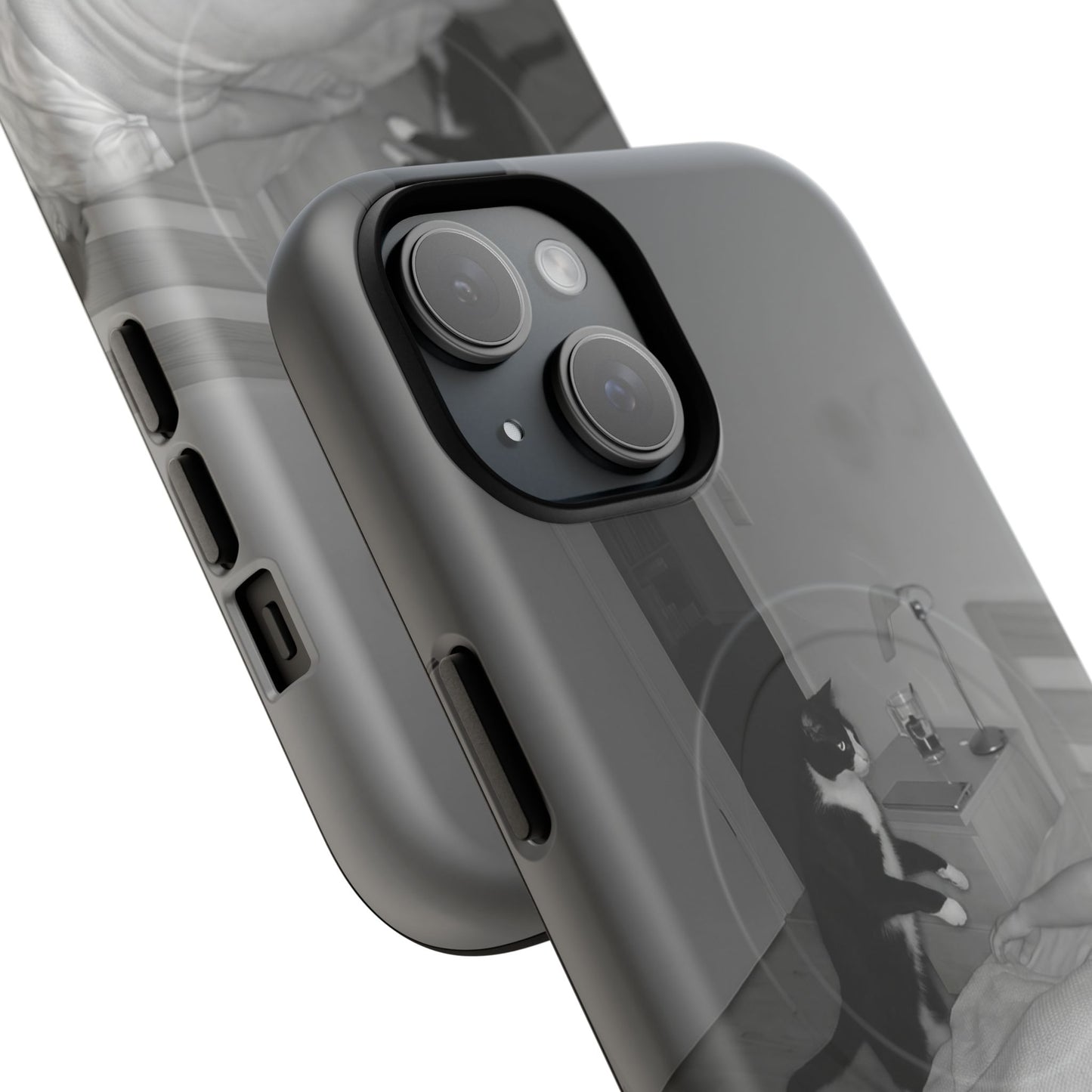 Phone Case “Why Is It Always at 2 AM?” Cat Photo Tough Magnetic Case