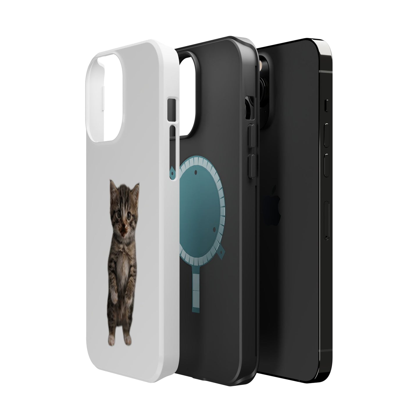 Cute Standing Kitten Magnetic Impact-Resistant Phone Case