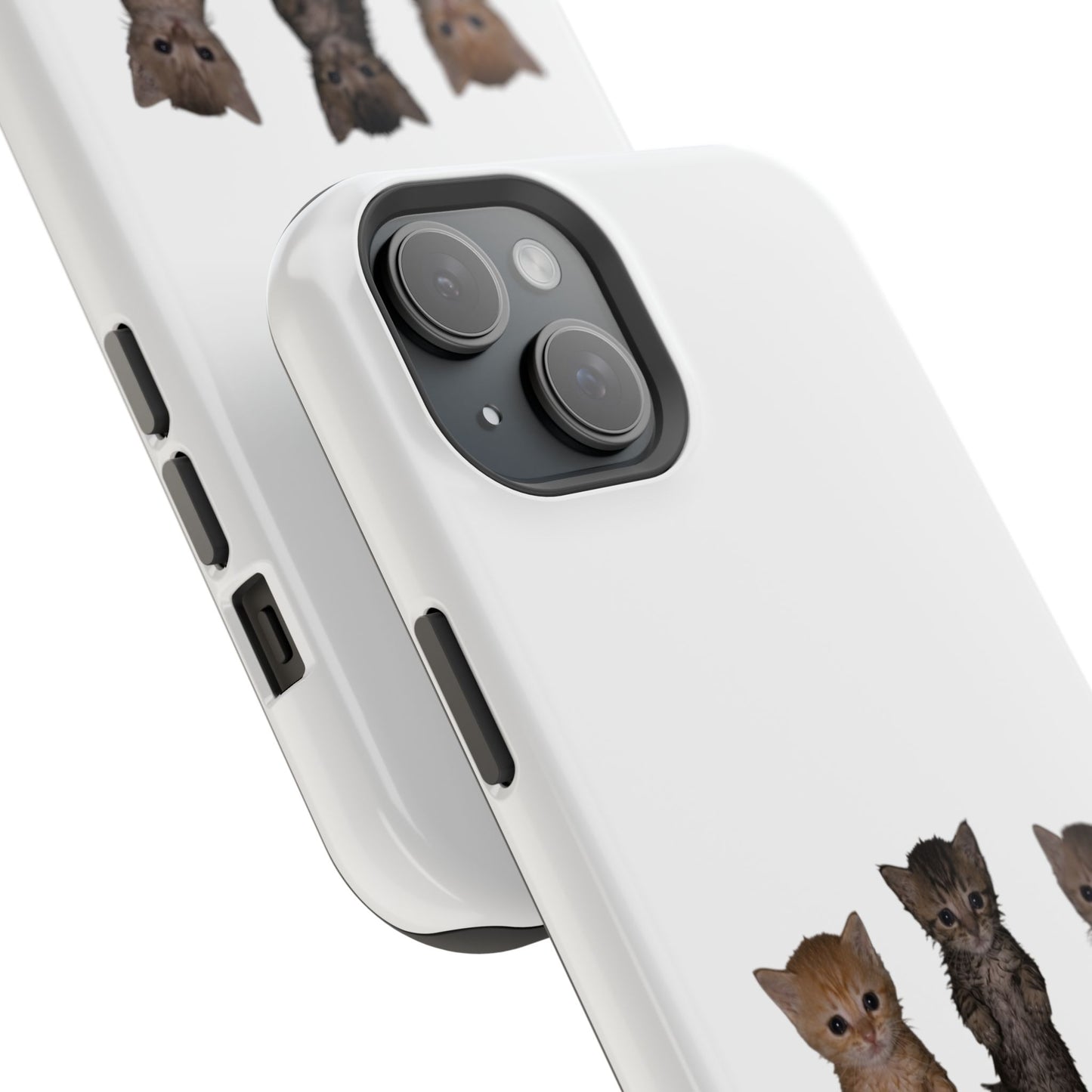 Cute Standing Kittens Magnetic Impact-Resistant Phone Case