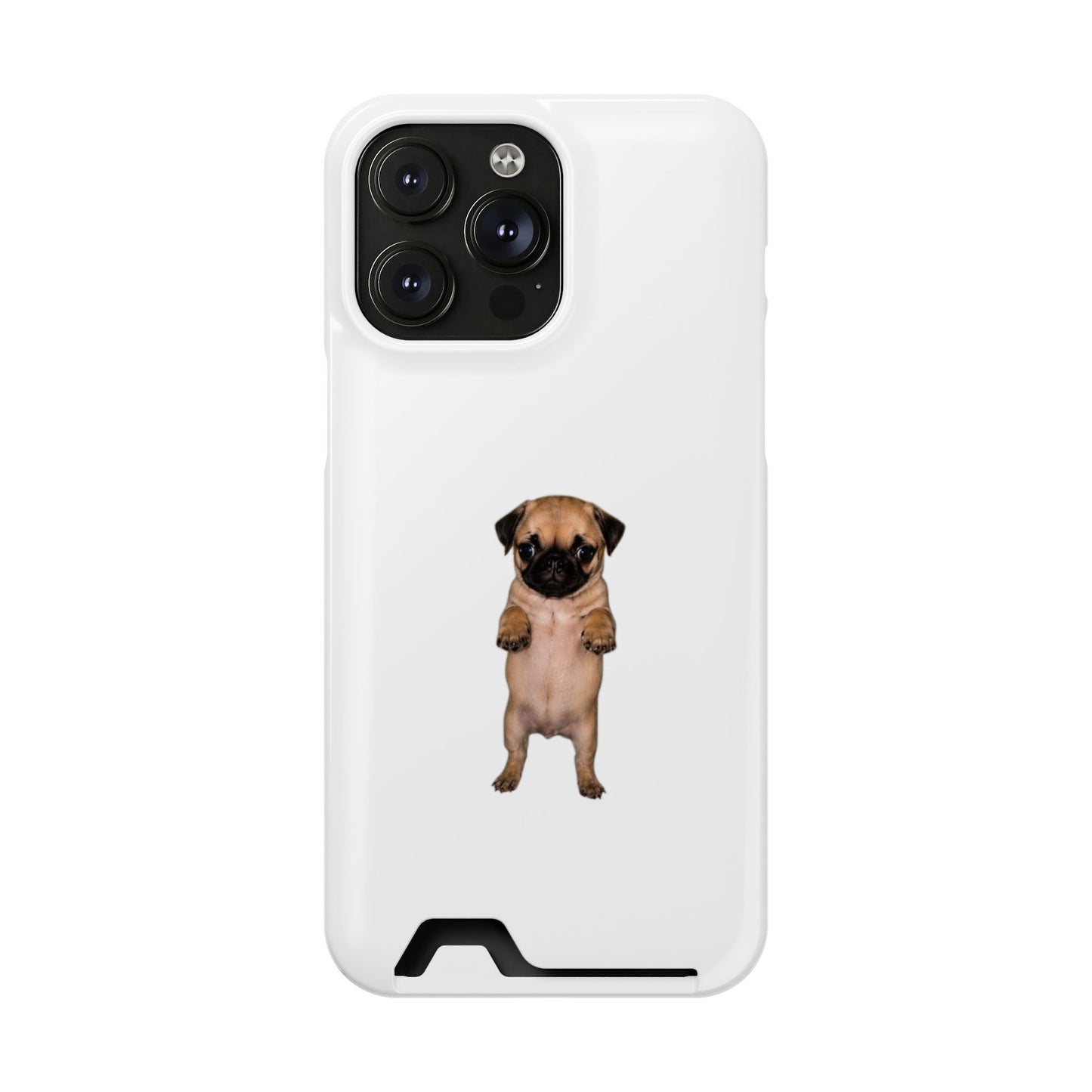 Cute Standing Pug Phone Card Case