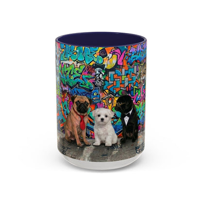 Graffiti Pets Coffee Mug — Colorful Street Art Dog & Cat Accent Mug (11/15oz)