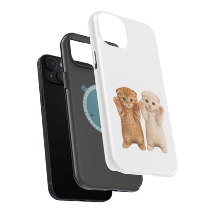 Cute Raising Paws Kittens Magnetic Impact-Resistant  Phone Case