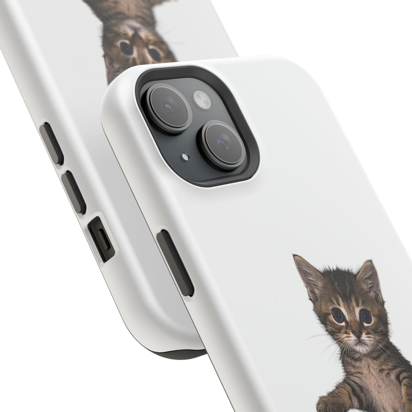 Cute Standing Kitten Magnetic Phone Case