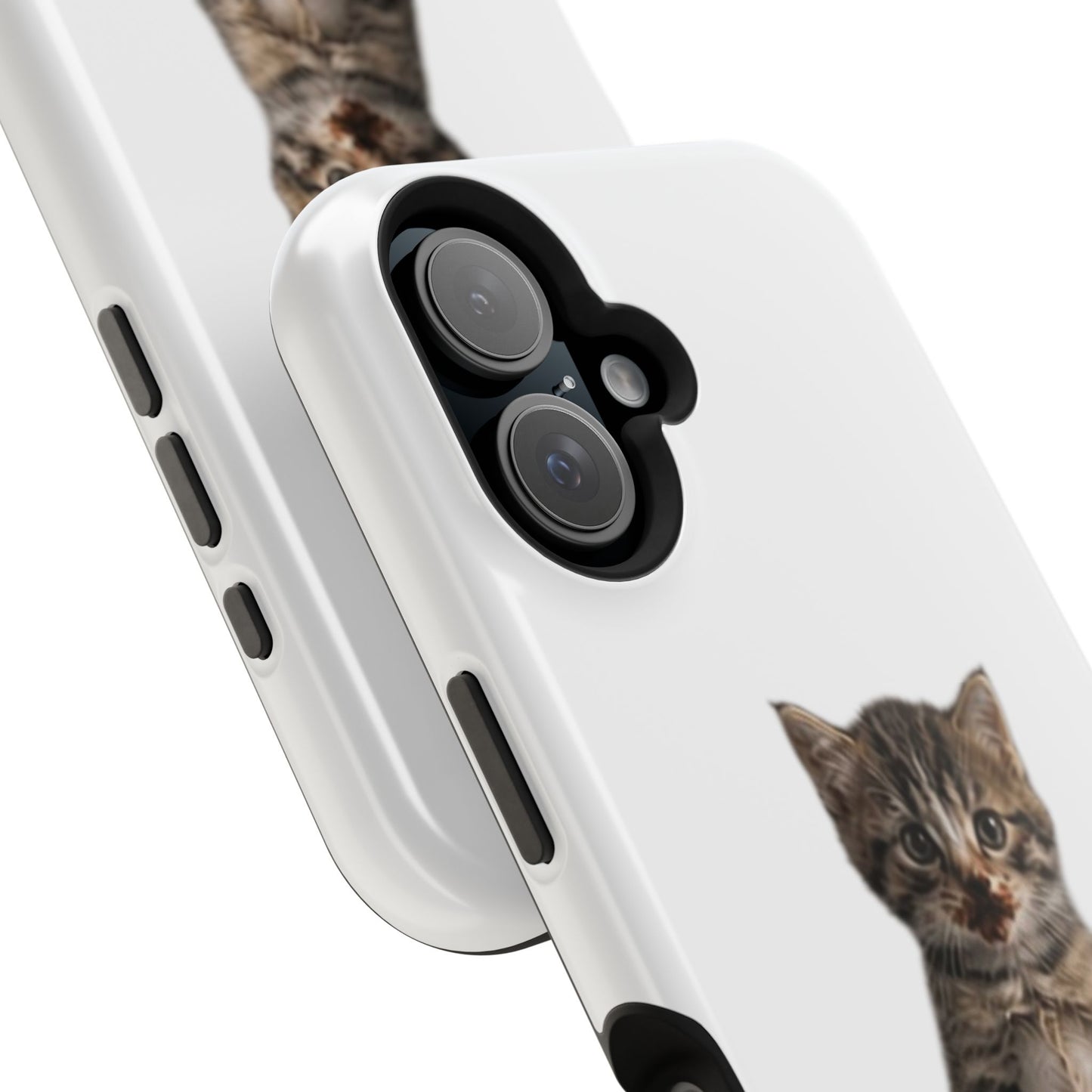 Cute Standing Kitten Magnetic Impact-Resistant Phone Case