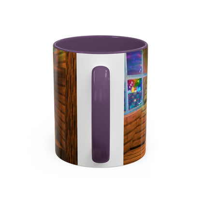 Cozy Cat Tree Accent Coffee Mug — Cute Kitten Window Scene (11/15 oz)
