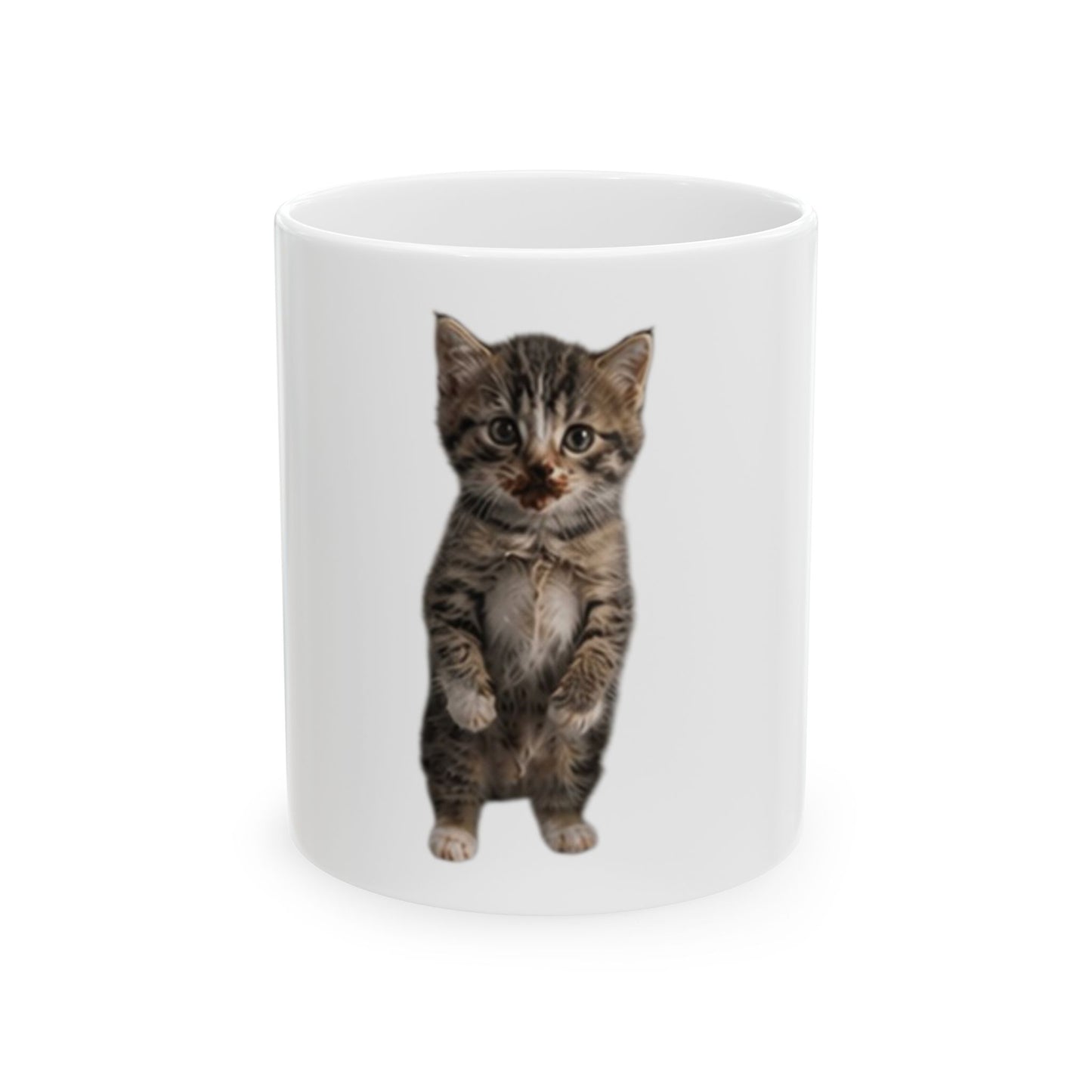 Cute Standing Kitten Ceramic Mug  (11oz/15oz)