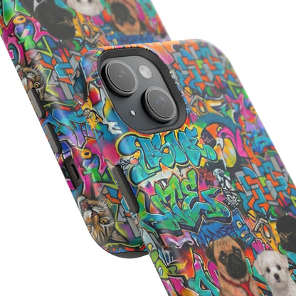 Puppy Squad Graffiti Phone Case — Impact-Resistant Protective Case