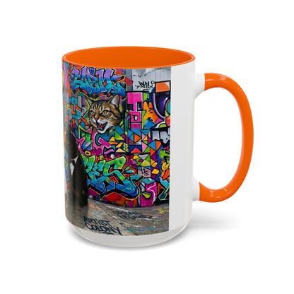 Graffiti Pets Coffee Mug — Colorful Street Art Dog & Cat Accent Mug (11/15oz)