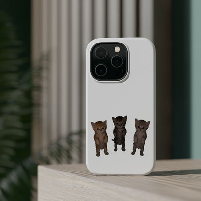 Cute Trio Kittens  Magnetic Impact-Resistant Phone Case
