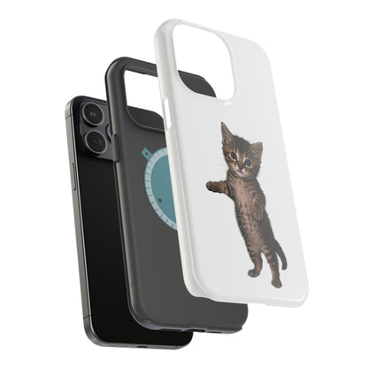 Cute Standing Kitten Magnetic Phone Case