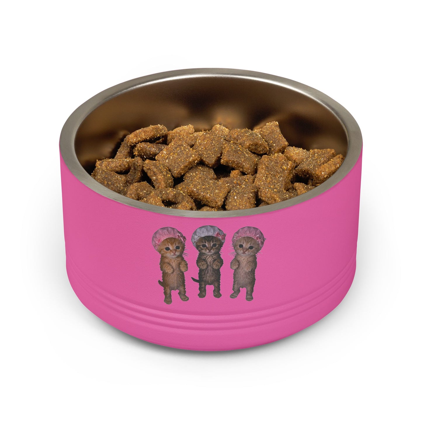Cute Poodle Trio Pet Bowl — 18oz Stainless Steel Dog Food & Water Bowl