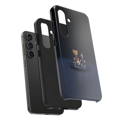 Phone Case — Cute Soccer Cats Design (Kawaii Kitten Football Fans)