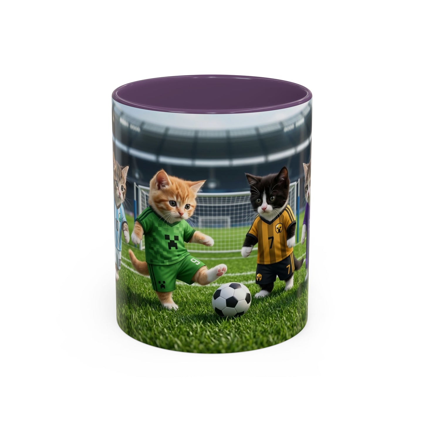 Soccer Kittens Accent Coffee Mug — Cute Cat Soccer Players 11/15oz