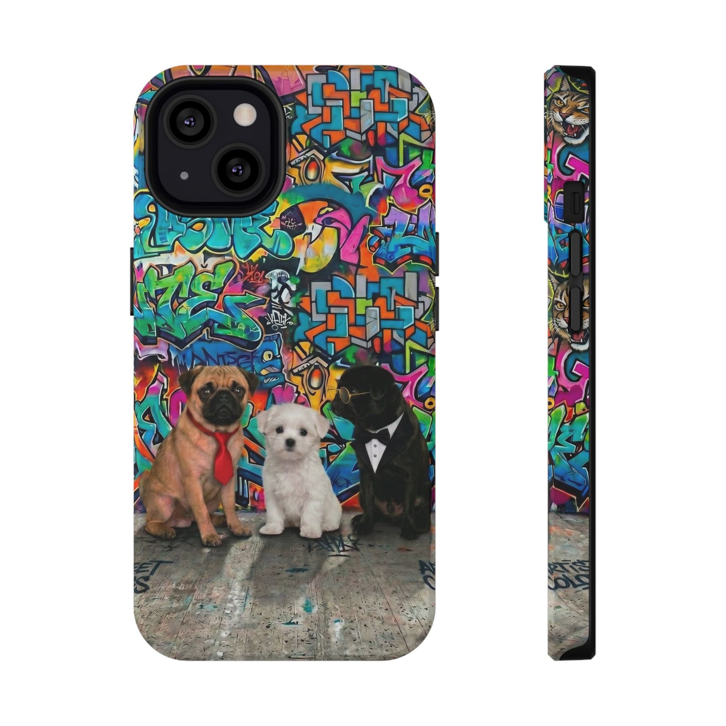 Puppy Squad Graffiti Phone Case — Impact-Resistant Protective Case