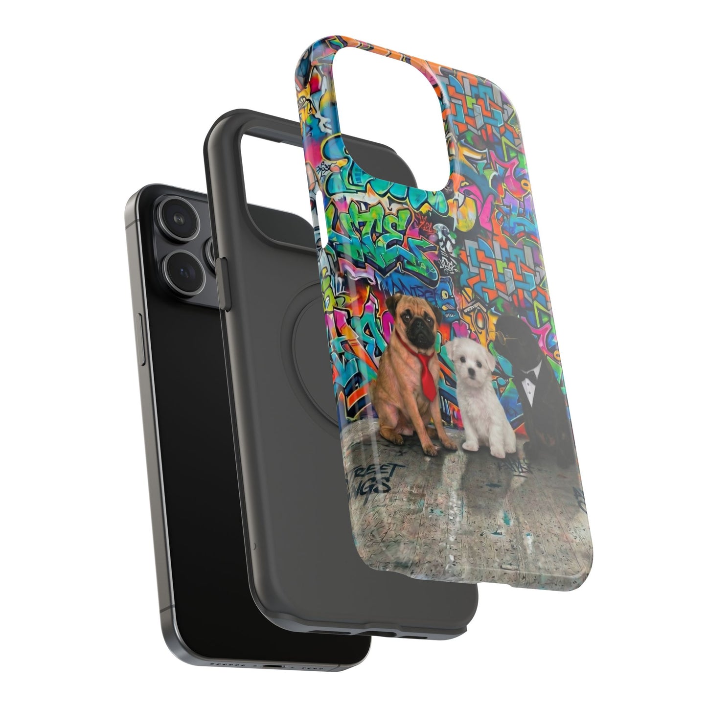 Puppy Squad Graffiti Phone Case — Impact-Resistant Protective Case