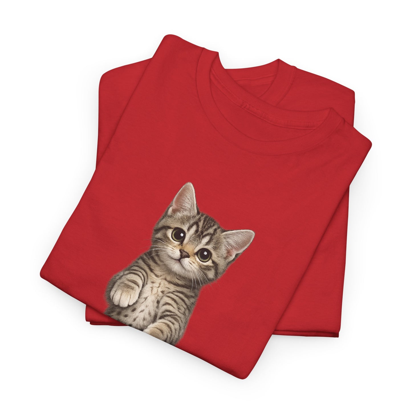 Standing Tabby Kitten T-Shirt — Cute Cat Graphic Tee for Cat Lovers
