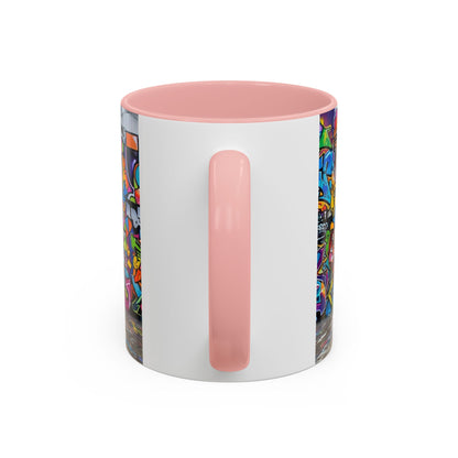 Graffiti Pug Coffee Mug — Colorful Street Art Accent Mug (11/15oz)