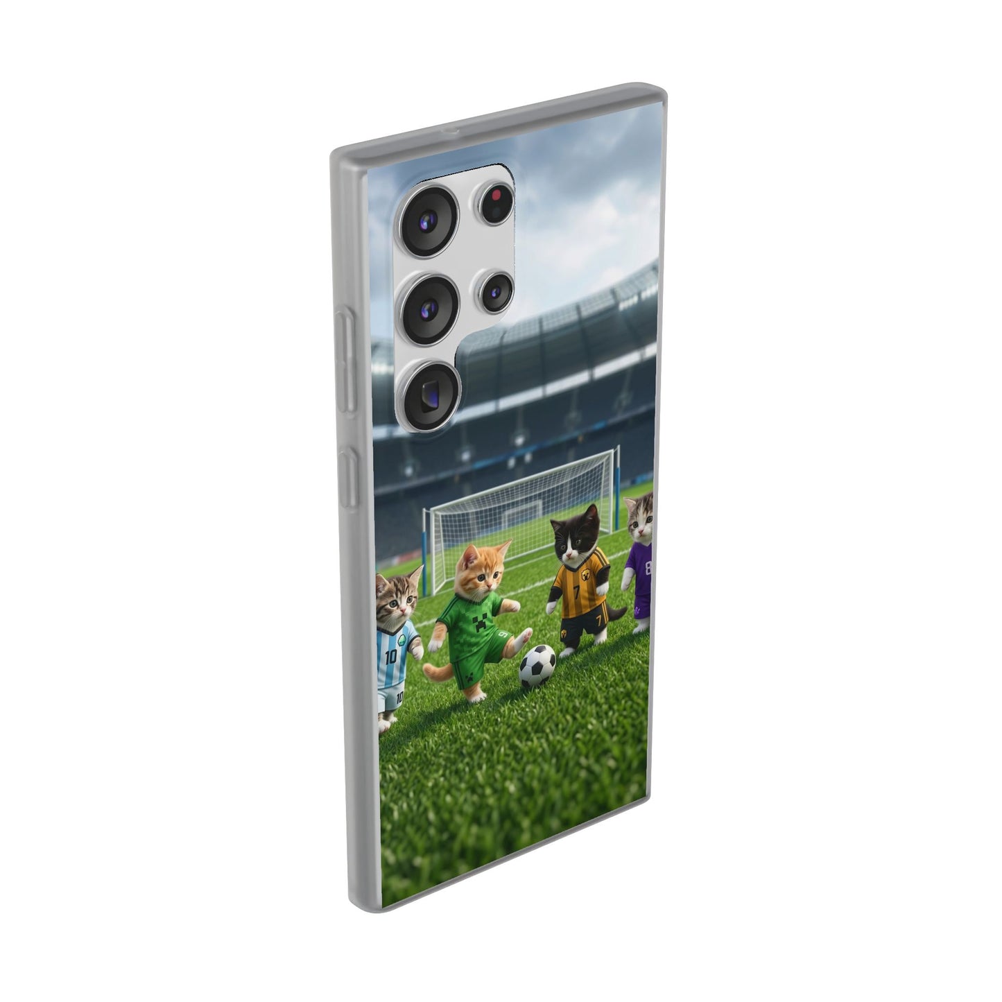 Cute Soccer Cats Phone Case — Kawaii Football Kit iPhone Cover
