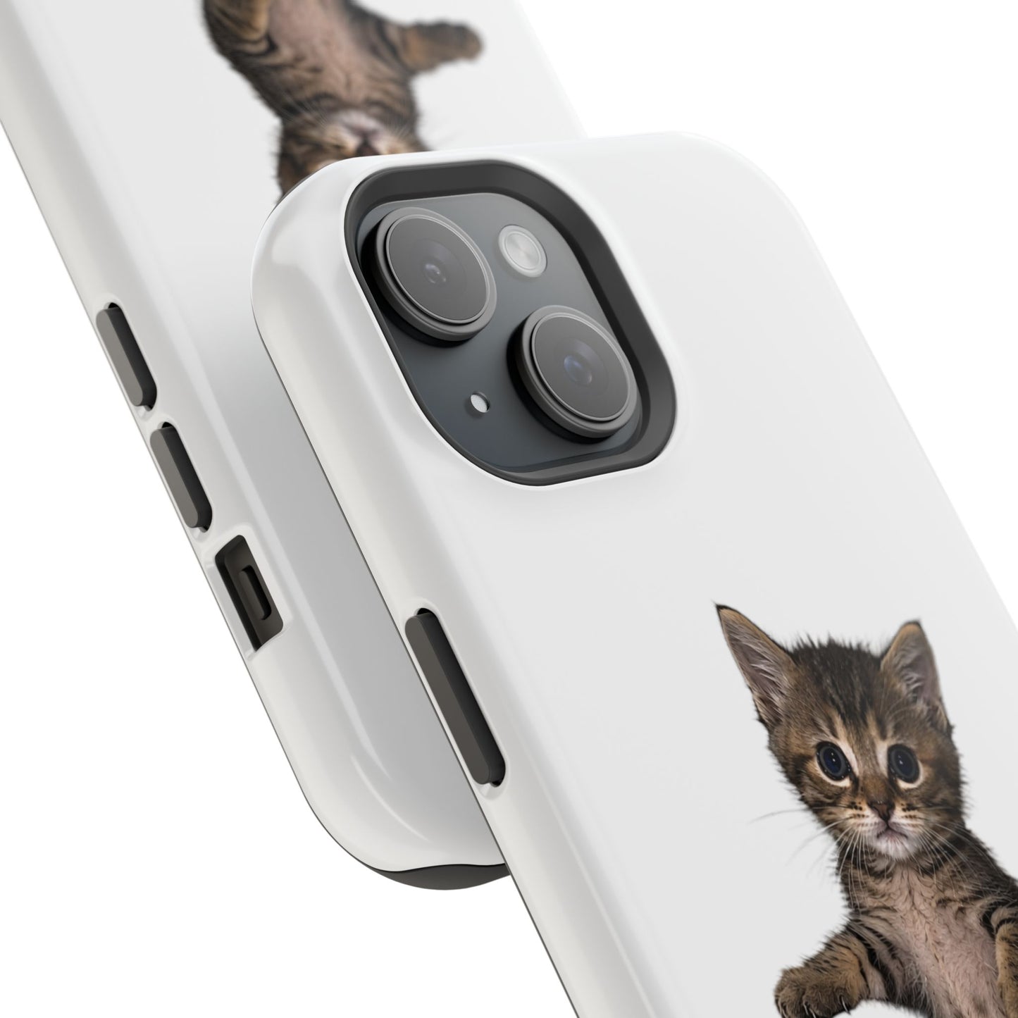 Cute Standing Kitten Magnetic Phone Case