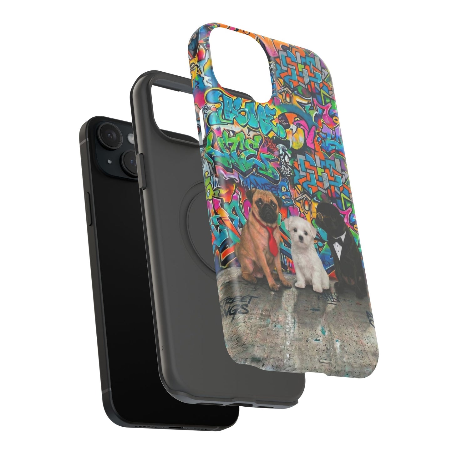 Puppy Squad Graffiti Phone Case — Impact-Resistant Protective Case
