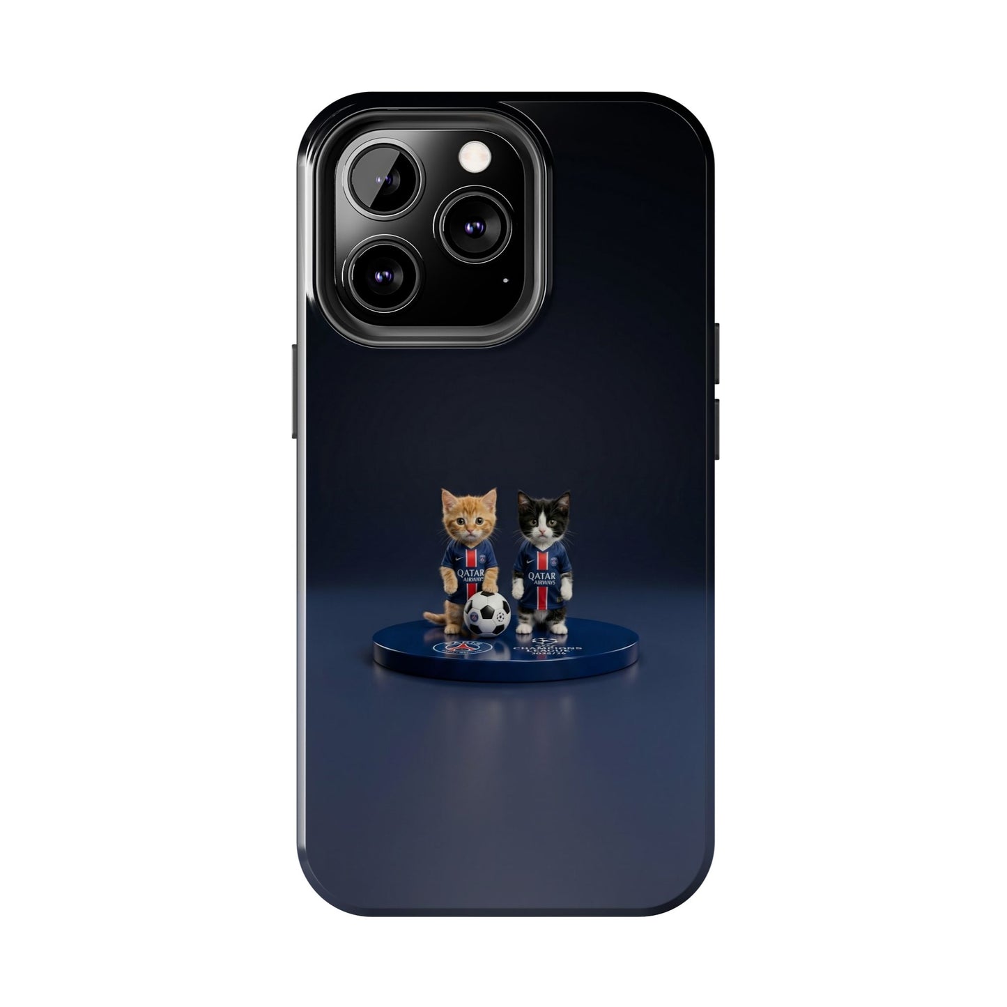 Phone Case — Cute Soccer Cats Design (Kawaii Kitten Football Fans)