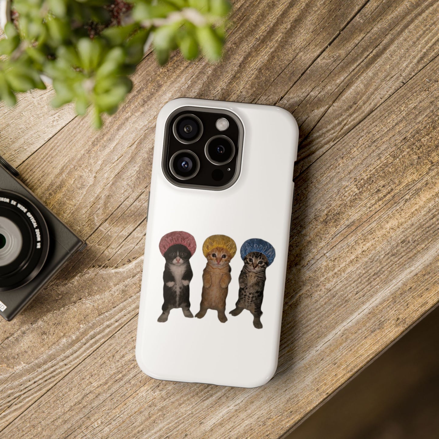 Cute Kittens in Bonnets  Magnetic Impact-Resistant Phone Case