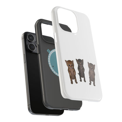 Cute Trio Kittens  Magnetic Impact-Resistant Phone Case