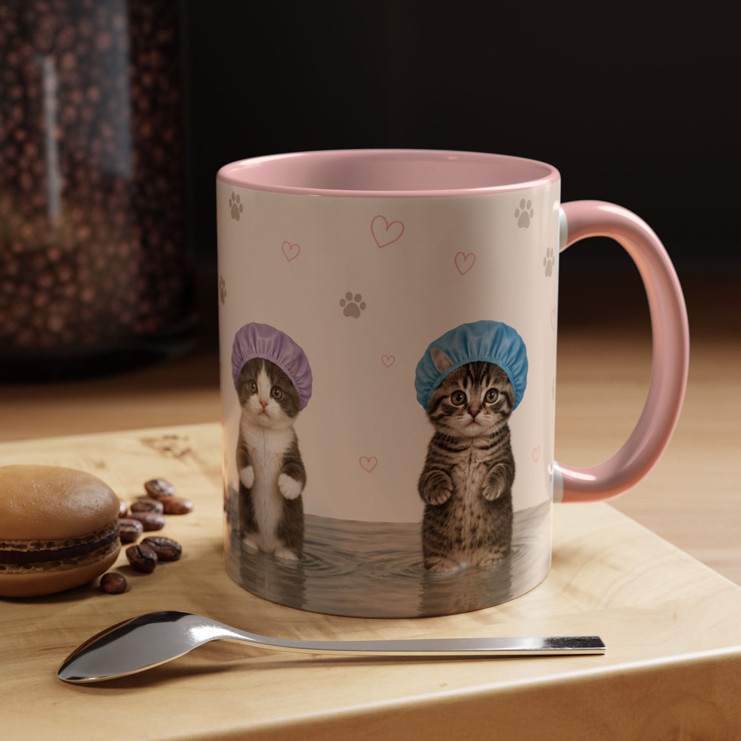 Cute Kittens in Shower Caps Accent Coffee Mug – 11/15oz