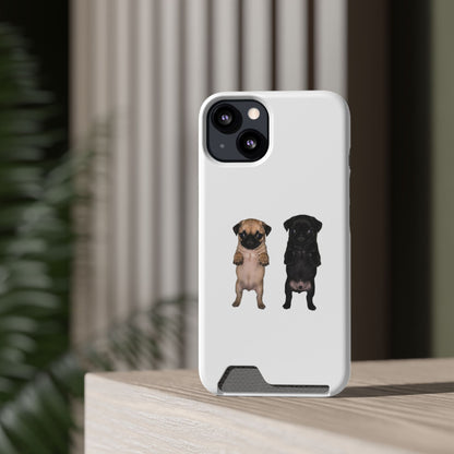 Pug Pair Card-Holder Phone Case
