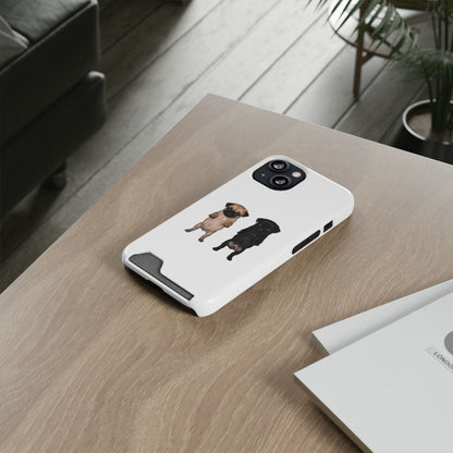 Pug Pair Card-Holder Phone Case