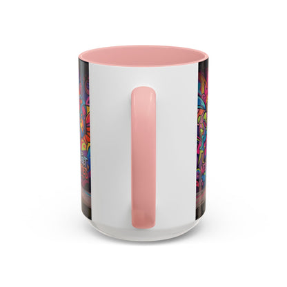 Street Kitties Graffiti Coffee Mug — Colorful Cat Art Accent Mug (11/15oz)