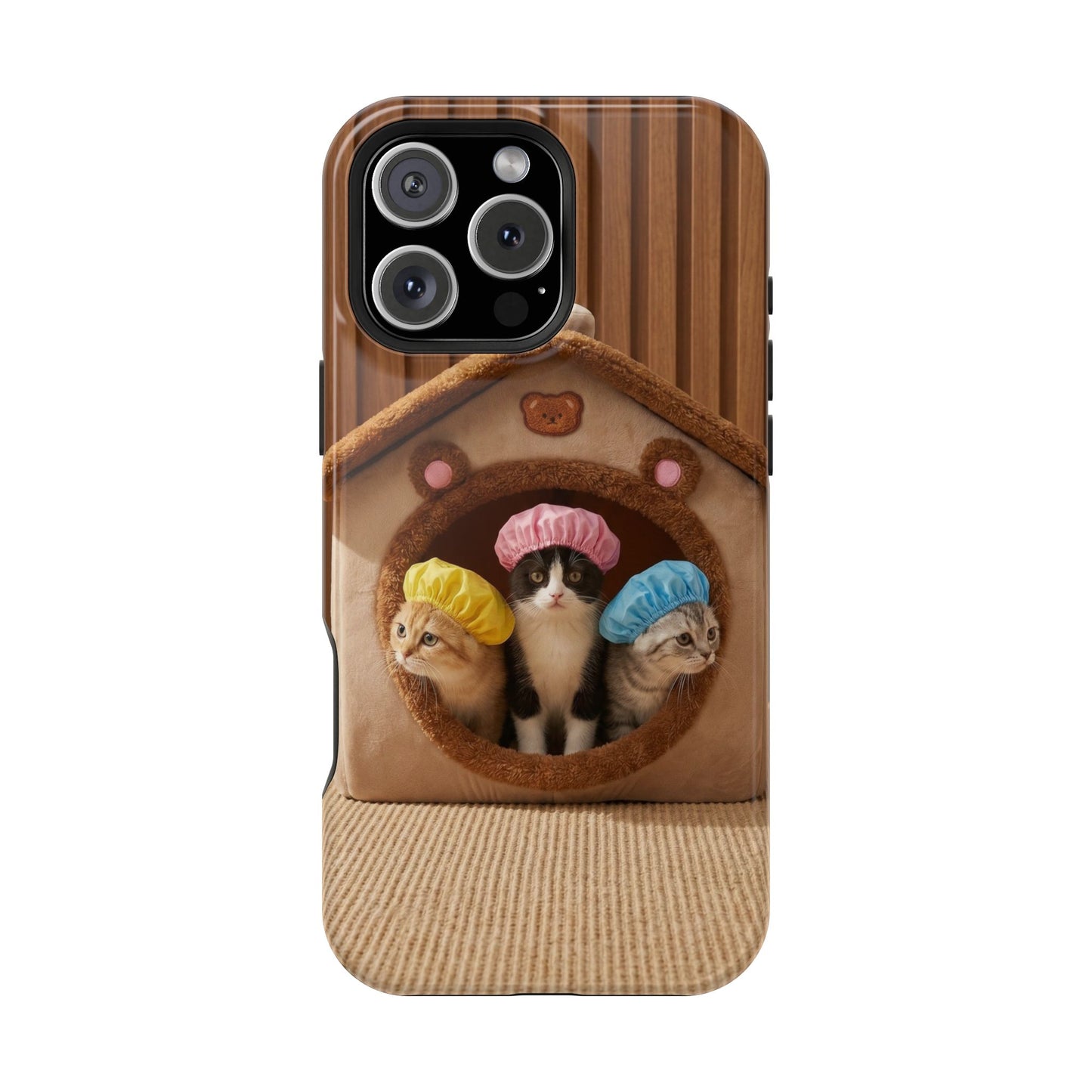 Cute Kittens in Cozy House Phone Case — Magnetic Impact-Resistant Case