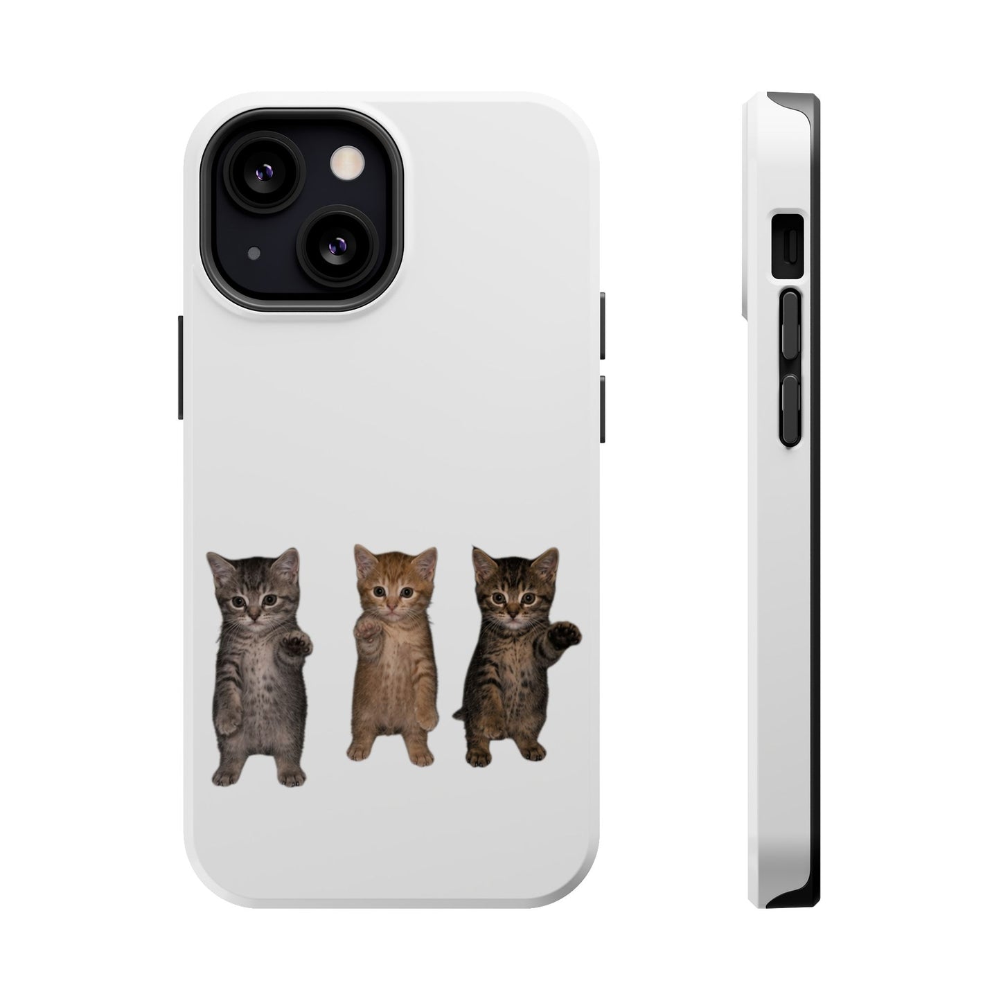 Cute Standing Trio Kittens Dancing Magnetic Impact-Resistant Phone Case