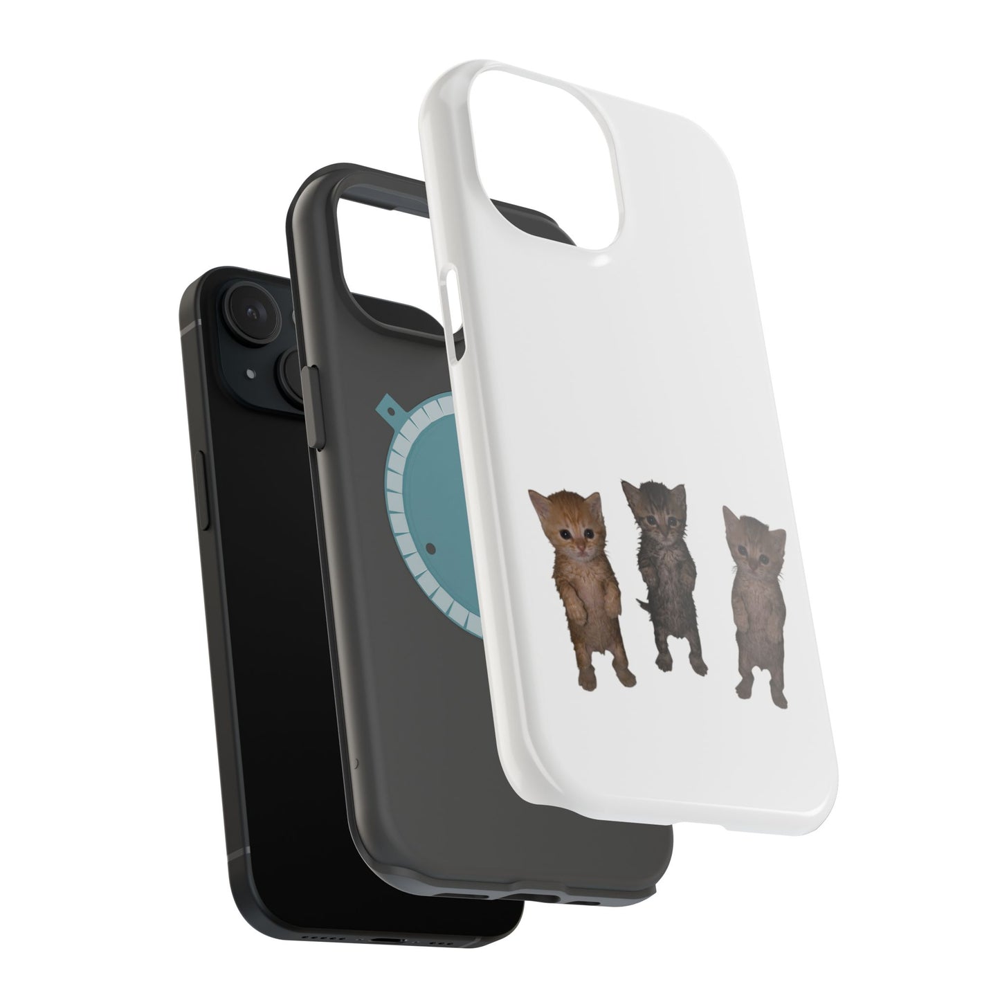 Cute Trio Kittens  Magnetic Impact-Resistant Phone Case