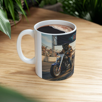 The Elite Pack Motorcycle Racing Ceramic Mug (11oz, 15oz)