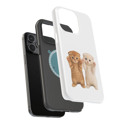 Cute Raising Paws Kittens Magnetic Impact-Resistant  Phone Case