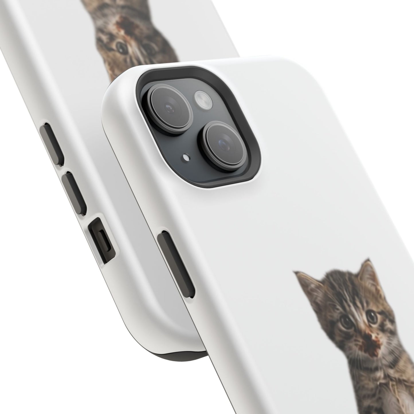Cute Standing Kitten Magnetic Impact-Resistant Phone Case