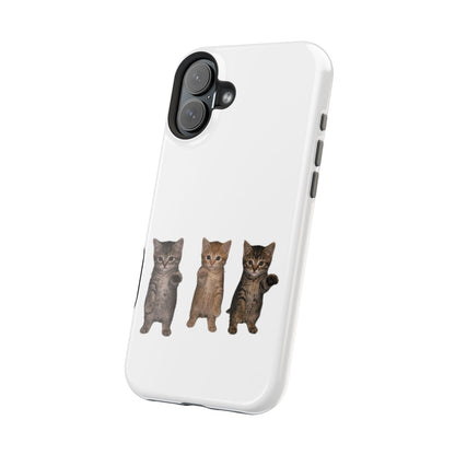 Cute Standing Trio Kittens Dancing Magnetic Impact-Resistant Phone Case