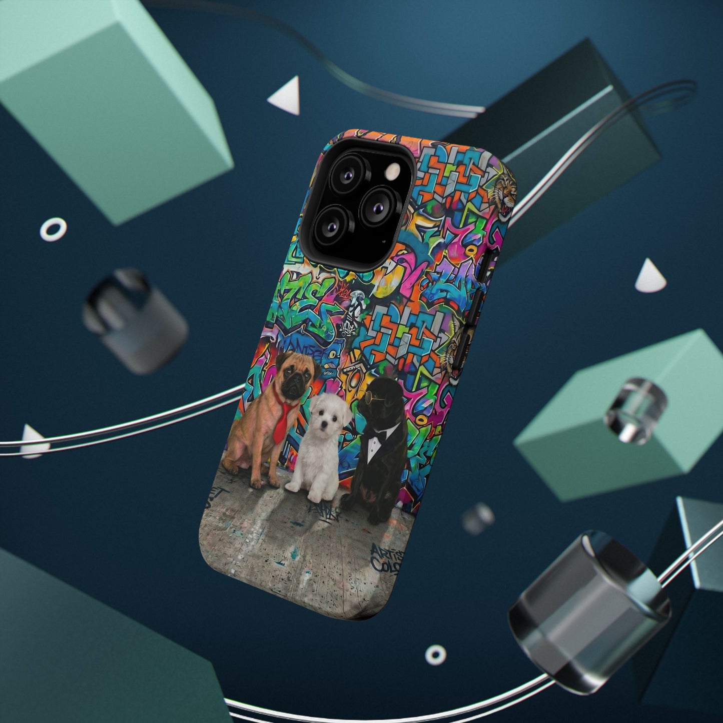 Puppy Squad Graffiti Phone Case — Impact-Resistant Protective Case