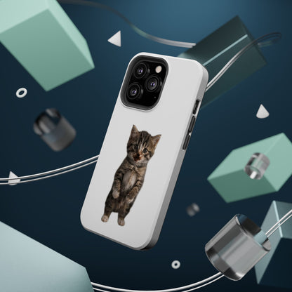 Cute Standing Kitten Magnetic Impact-Resistant Phone Case