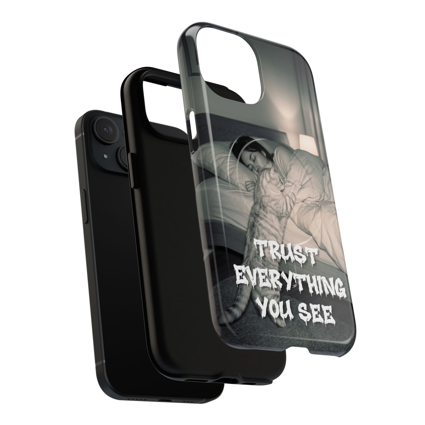 Phone Case ‘Trust Everything You See’ Surreal Sleep Graphic Tough Magnetic Case