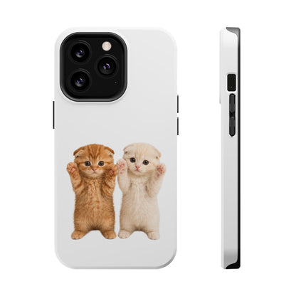 Cute Raising Paws Kittens Magnetic Impact-Resistant  Phone Case