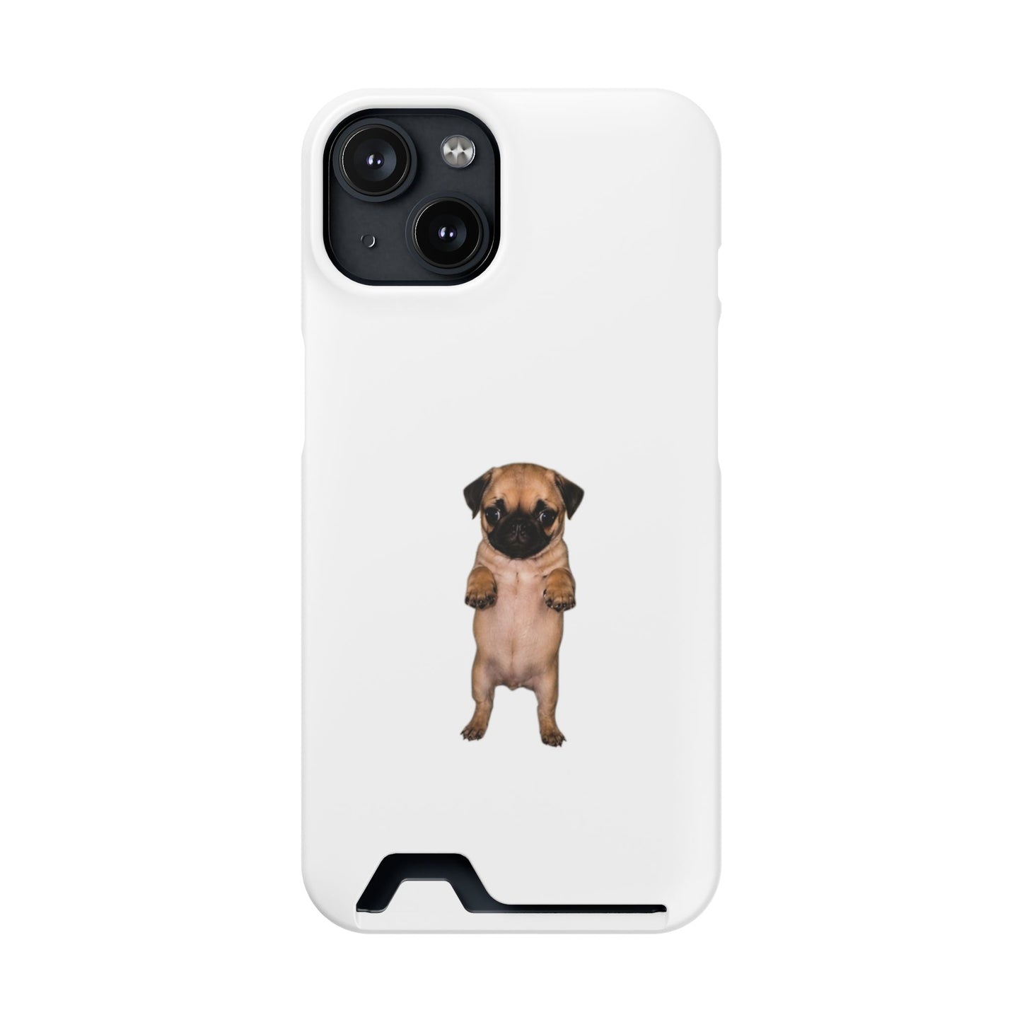Cute Standing Pug Phone Card Case