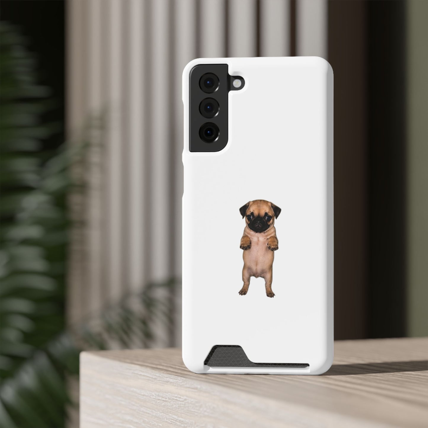 Cute Standing Pug Phone Card Case