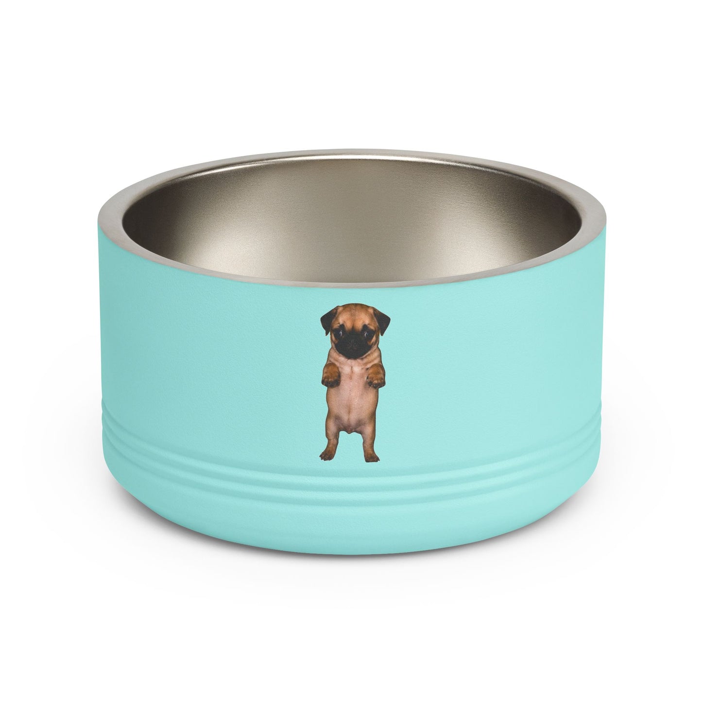 Cute Dog Pug Standing 18oz Stainless Pet Bowl