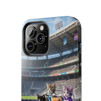 Racing Cats Tough Phone Case — Cute Kittens Driving Racecar Phone Cover